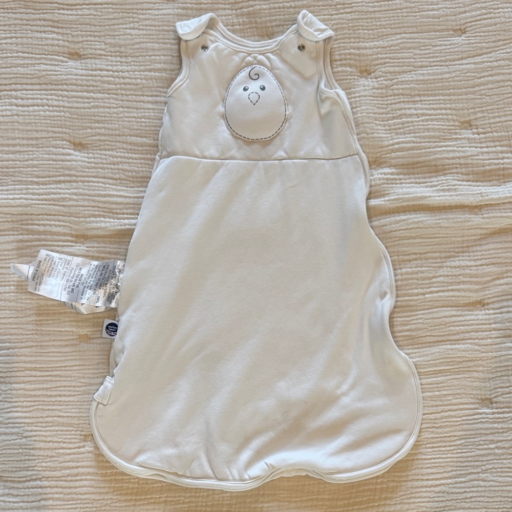 White Sleeveless Kids Nested Bean Sleepsack